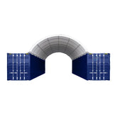 Capannone per Contenitore Marittimo 20'x40' - Soluzione Robusta e Versatile